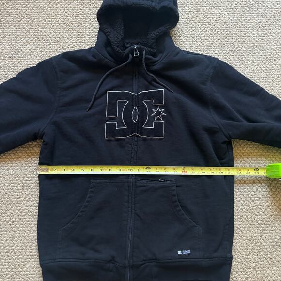 vintage y2k dc shoes sherpa lined zip up hoodie premium label large - Picture 5 of 8